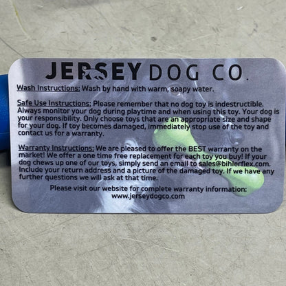 JERSEY DOG CO "Perfect Tug" Dog Chew Toy 24" Blue 800BL