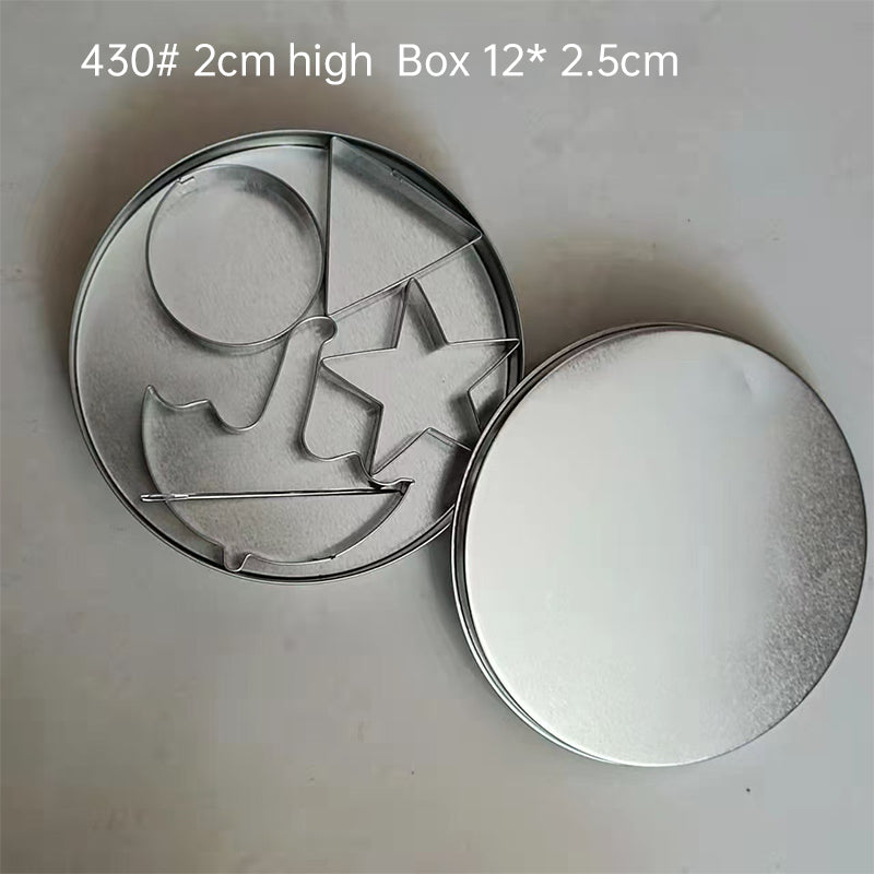 Sugar Candy Tools: Stainless Cutters, Choco Molds, Umbrella Cutter, 6 - pce Biscuit Kit for Fam & Party