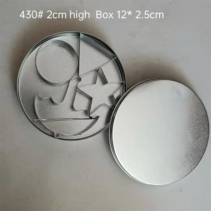 Sugar Candy Tools: Stainless Cutters, Choco Molds, Umbrella Cutter, 6 - pce Biscuit Kit for Fam & Party