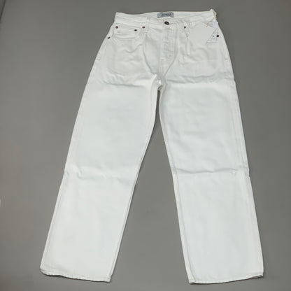ETICA Tyler High Waist Straight Leg Ankle jeans Vintage White Size 27 EW180114A