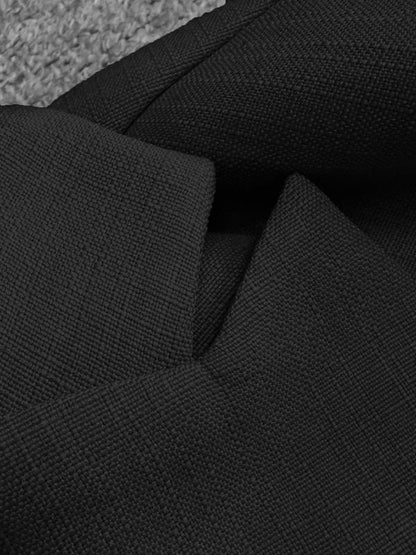Men's Solid Color Single Button Blazer Business Formal
