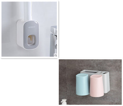 Wall Mounted Automatic Toothpaste Dispenser Set