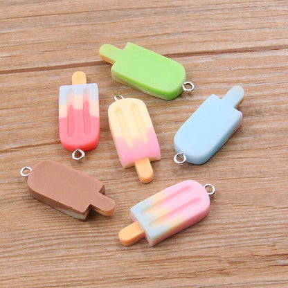 DIY Resin Gradient Popsicle Stick Pendant