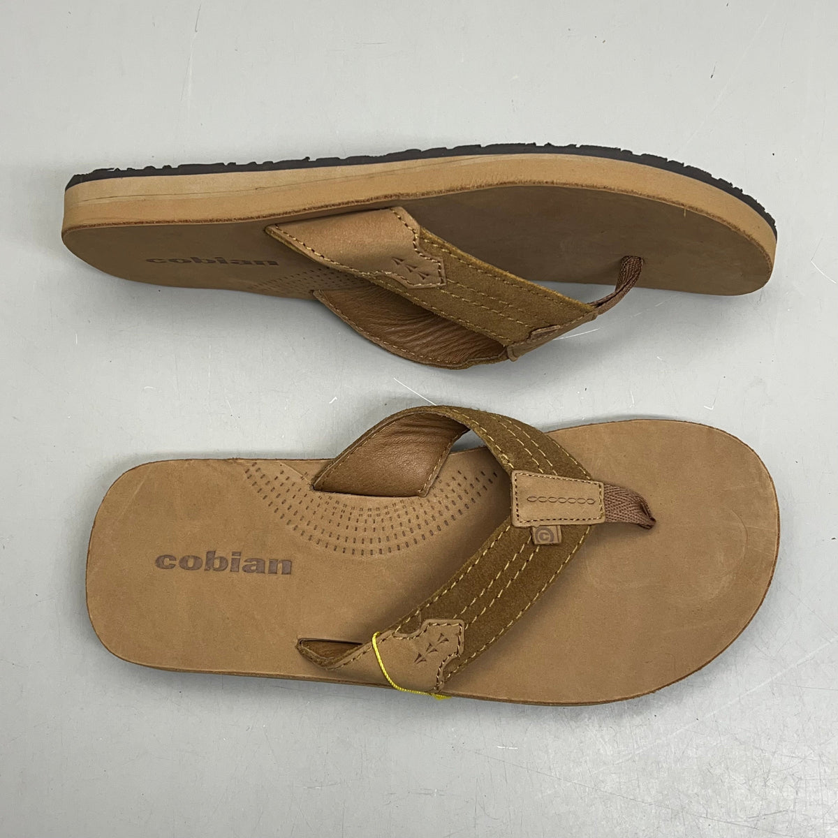 COBIAN Lazo Premium Leather Sandals Men's Sz 13 EU 46 Tan LZO-24-230-13
