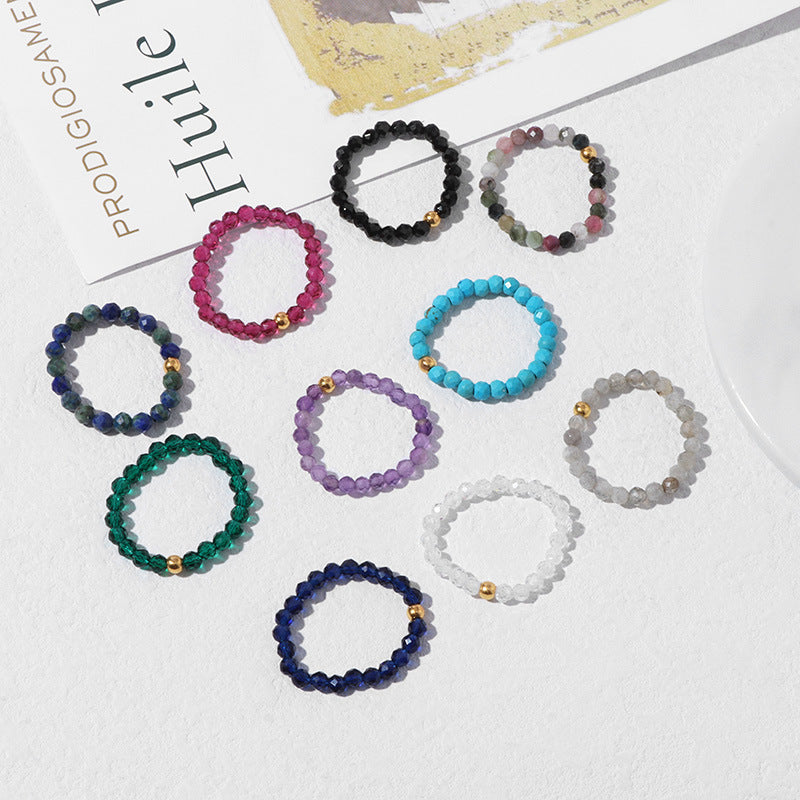 3mm Sliced-pearl Ring Niche Vintage Finger Ring