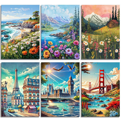 Diamond Beautiful Landscape DIY Handmade Living Room Entrance Decorative Painting