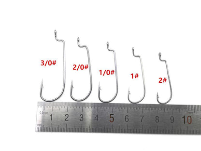 Rompin 100pcs/box 2#-3/0# 5 size Jig head HookSingle Fishing Hooks