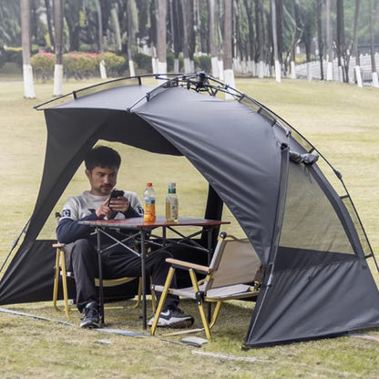 Outdoor 3-4 person one-touch quick-set tent, suitable for beach, fishing, family trips, picnics, parks, UV-resistant with sunsha