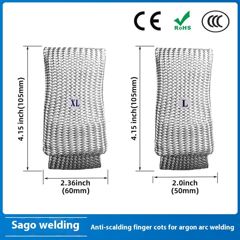 TIG professional welder protective glass fiber finger cots
