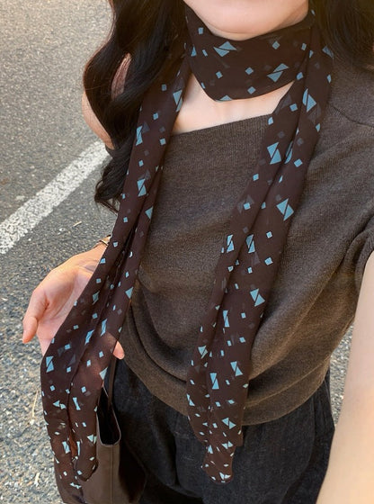 Spring Lightweight High-end Narrow Long Silk Scarf