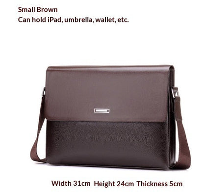 Trendy Men's Business Office And Casual Large-capacity Leather Bag