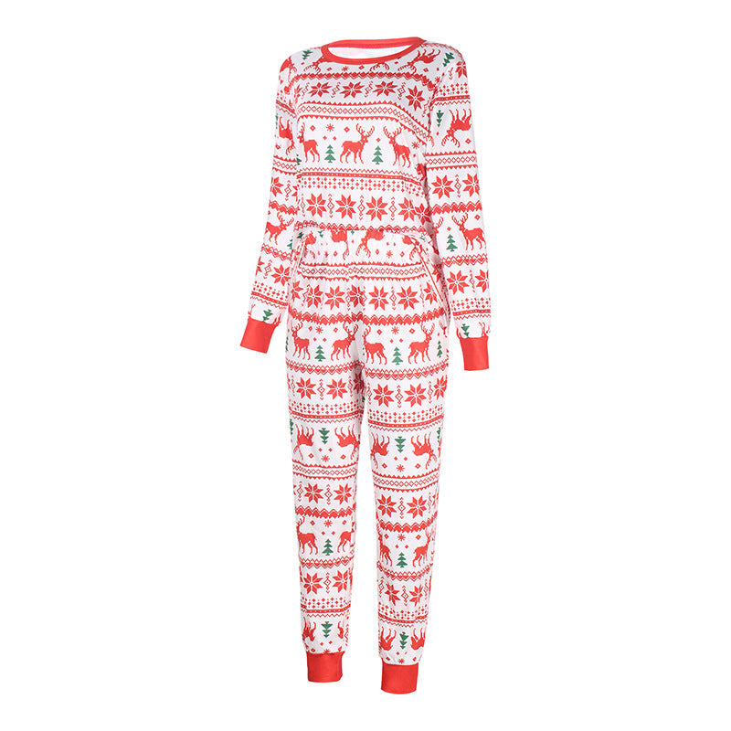 Printed Long-sleeved Casual Parent-child Suit