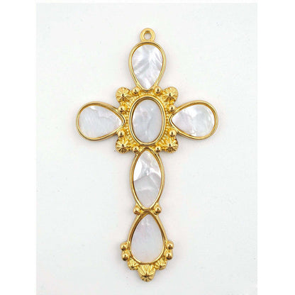 Stainless Steel Pendant With Zircon And Oil Dripping