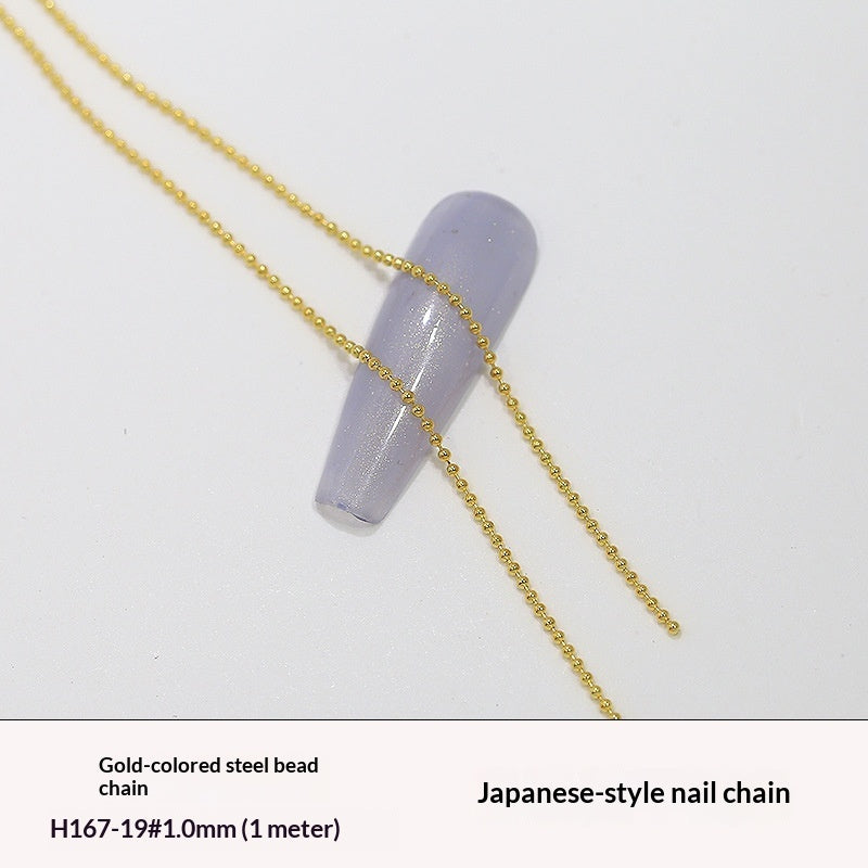 Japanese-style Nail Art Chain Accessory Metal Bead Chain