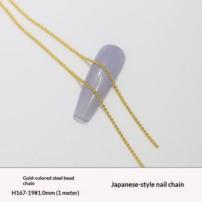 Japanese-style Nail Art Chain Accessory Metal Bead Chain