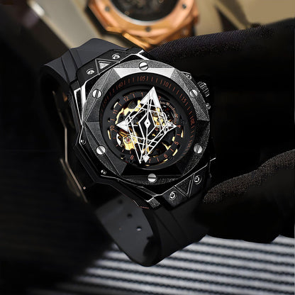 Trendy And Personalized Double-sided Hollow Mechanical Watch For Men