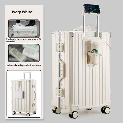 Large Capacity Travel Aluminum Frame Password Luggage
