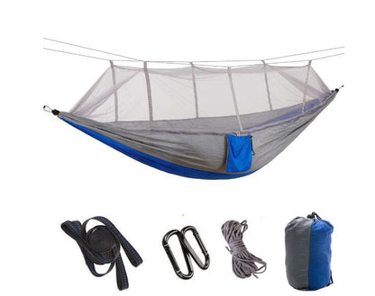 Portable Parachute Hammock with Mosquito Net - Army Green