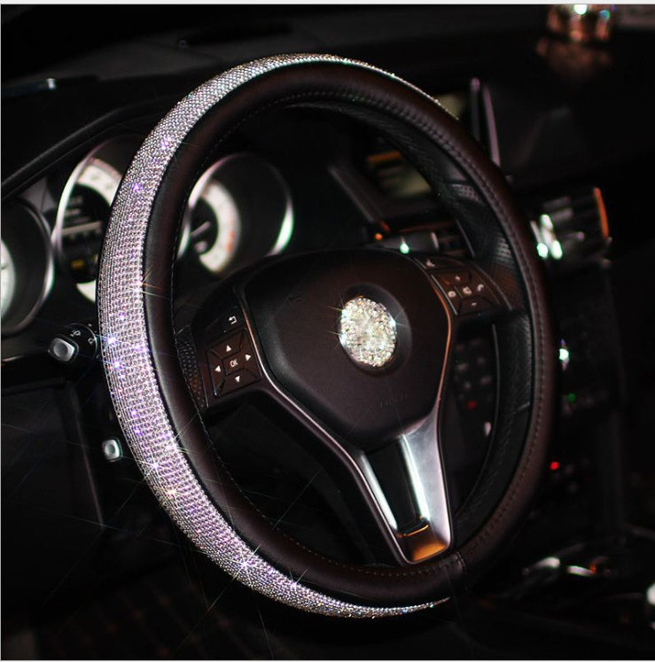 Cute Leather Steering Wheel Cover Anti Slip Universal