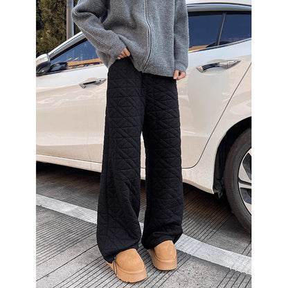 Loose-fit, Figure-flattering Drawstring Wide-leg Casual Pants