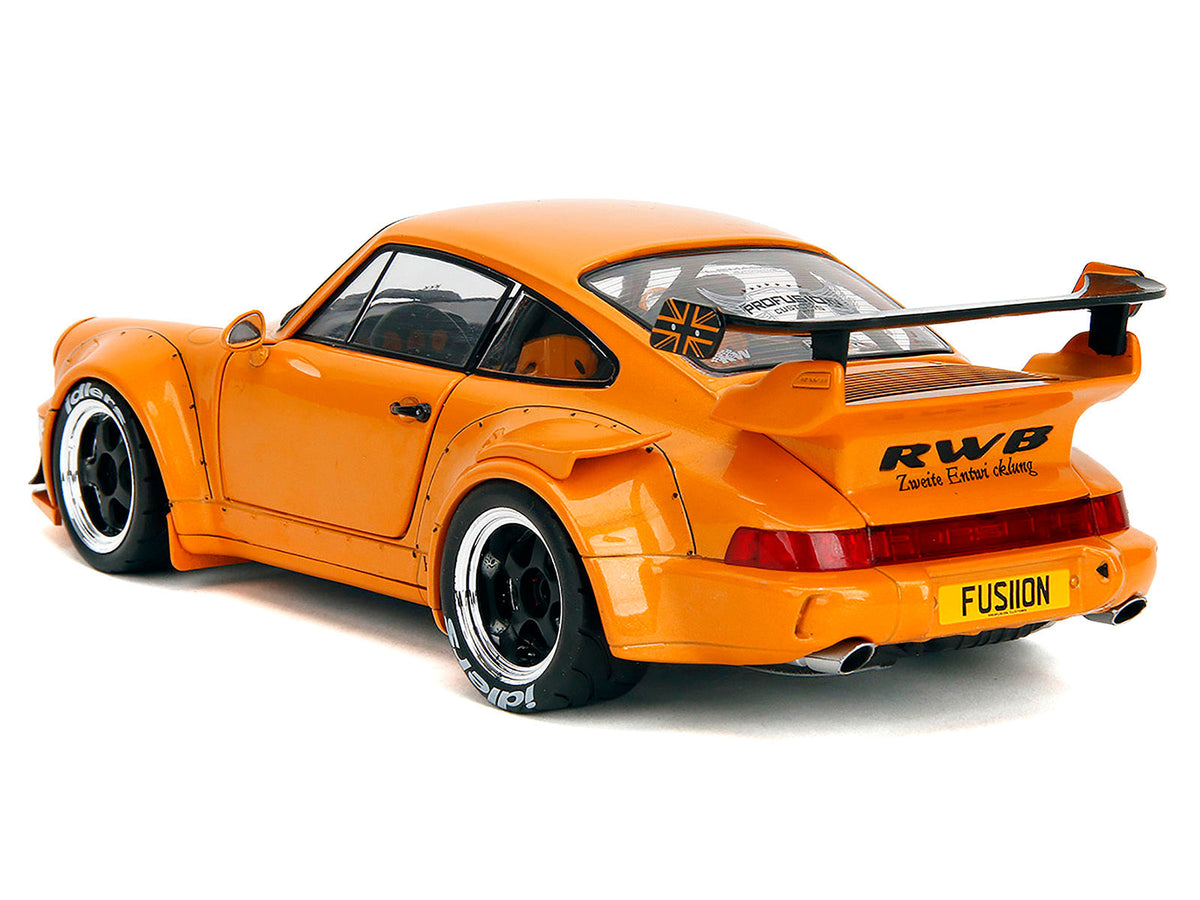 RWB Bodykit "Hibiki" Orange Metallic "Pink Slips" Series 1/18 Diecast Model Car by Jada