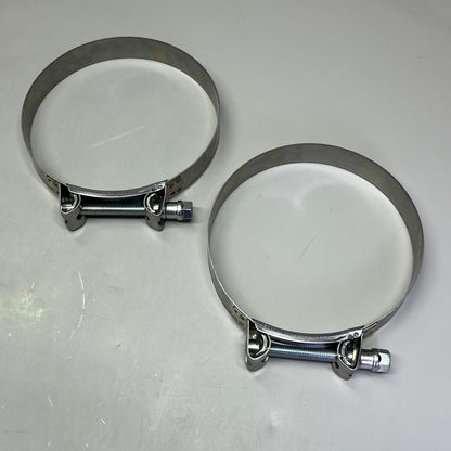 MIKALOR (2 PACK) Supra Hose Clamp W2 430SS 6.38"-6.85" Dia 1.2" W 162-174