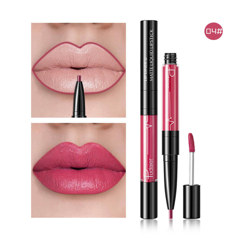 Pudaier Matte Lip Gloss Lip Liner Agate Red Lip Tint