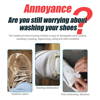Shoe Cleaner Cream, Shoes Yellow Edge Decontamination Whitening Wash Clean A Wipe That Is White Paste