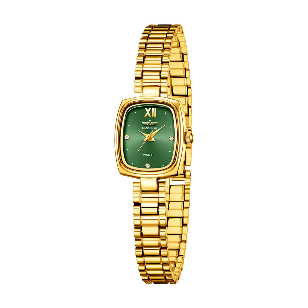 Niche Vintage Petite Gold Watch For Women