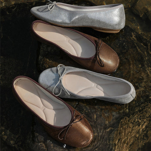 Bow-knot Soft-soled Versatile Womens Flat Shoes