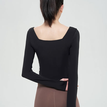 Autumn And Winter Nude Feel Yoga Clothing Top