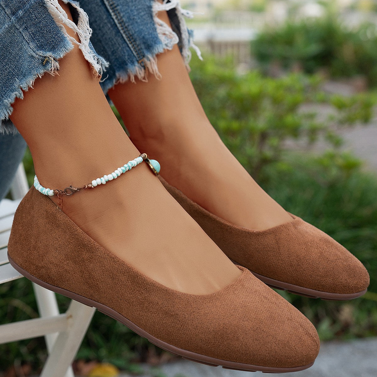 Round Toe Flat Shoes Women