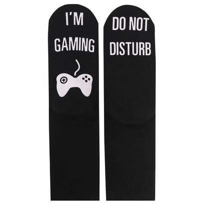 Men's Pure Cotton Letter Printing Tube Socks