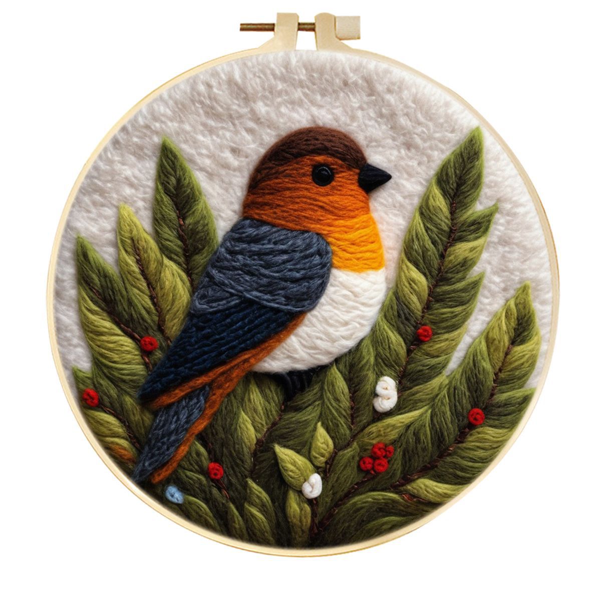 Wool Felt Painting With Embroidery Frame Needle Felt Supplies Suitable For Beginners