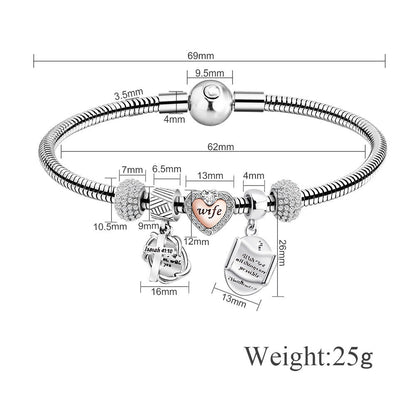 European And American-style Blush-pink Multi-strand Bracelet Couples Crystal Bracelet
