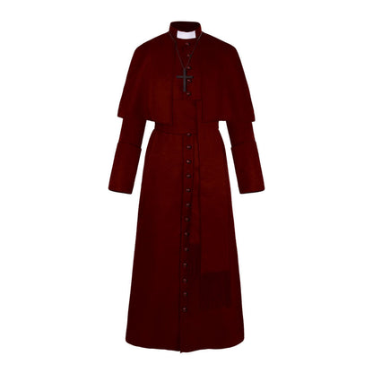 Halloween Priest Medieval Retro Cosplay Costume