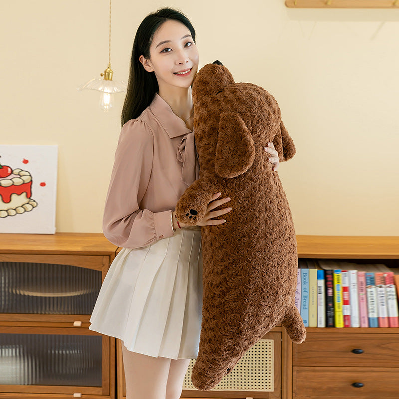 Poodle Doll Super Soft Long Pillow for Lying Dogs Bedside Pillow Doll
