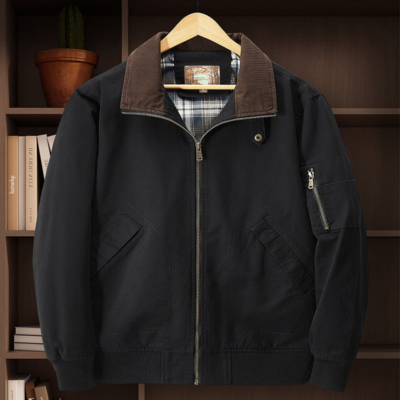 Men's Washed Cotton Flight Jacket