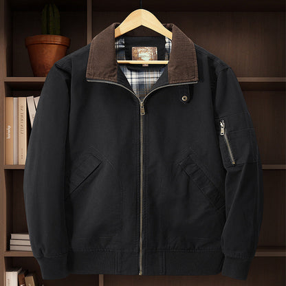 Men's Washed Cotton Flight Jacket