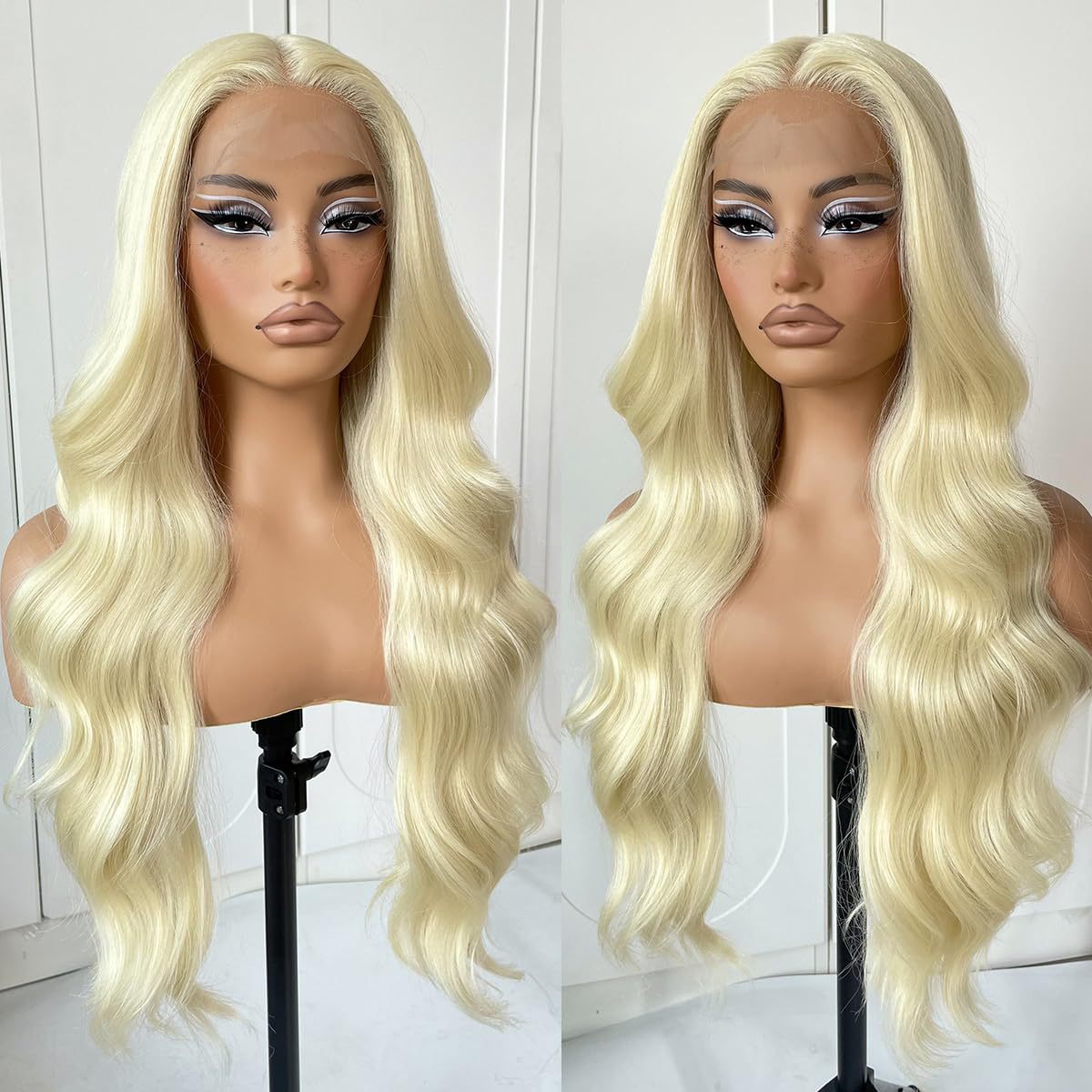 Women's Synthetic Piano-colored With Brown Highlights Long Wavy Hair Gradient Style