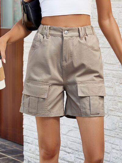 Stylish Pocketed High Waist Denim Shorts for Women