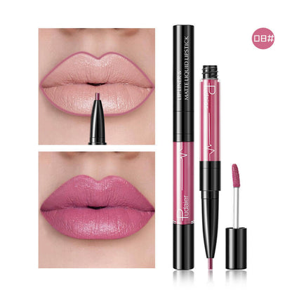 Pudaier Matte Lip Gloss Lip Liner Agate Red Lip Tint