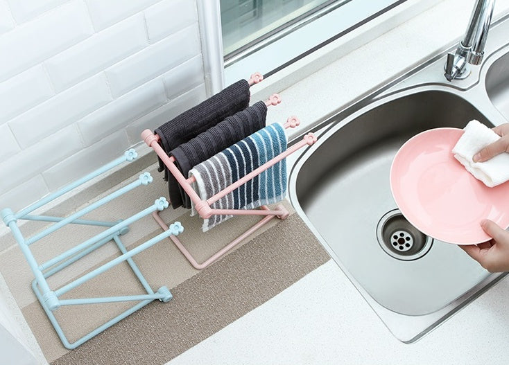 Foldable Dishcloth Shelf Kitchen Organizer