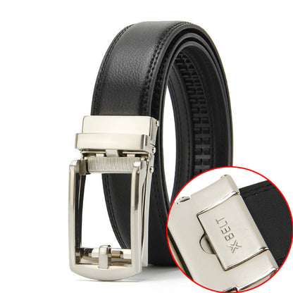Two-layer Cowhide Automatic Buckle Men's Belt