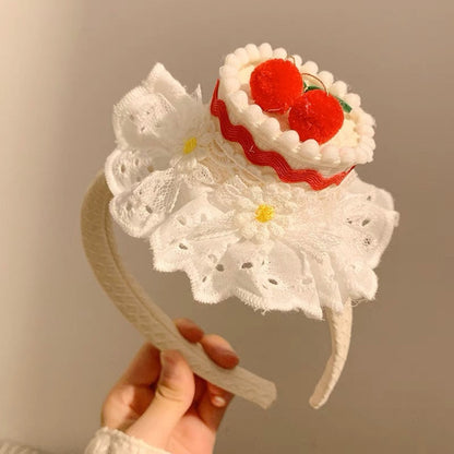 Cherry Cake Style Lace Hair Clip
