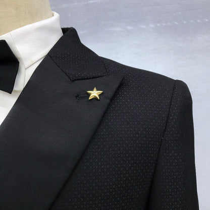 Men's Raw Edge Design High-quality Shoulder Pad Blazer
