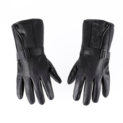Genuine Leather Gloves With Fleece Lining For Extra Warmth And Waterproof Protection