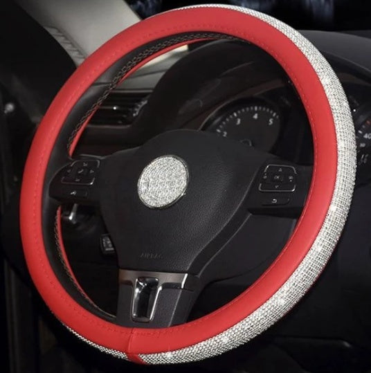 Cute Leather Steering Wheel Cover Anti Slip Universal