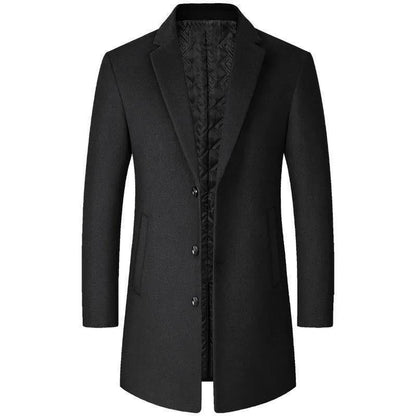 Autumn And Winter Woolen Trench Coat Men