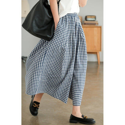 Plus Size Cotton Linen Culottes